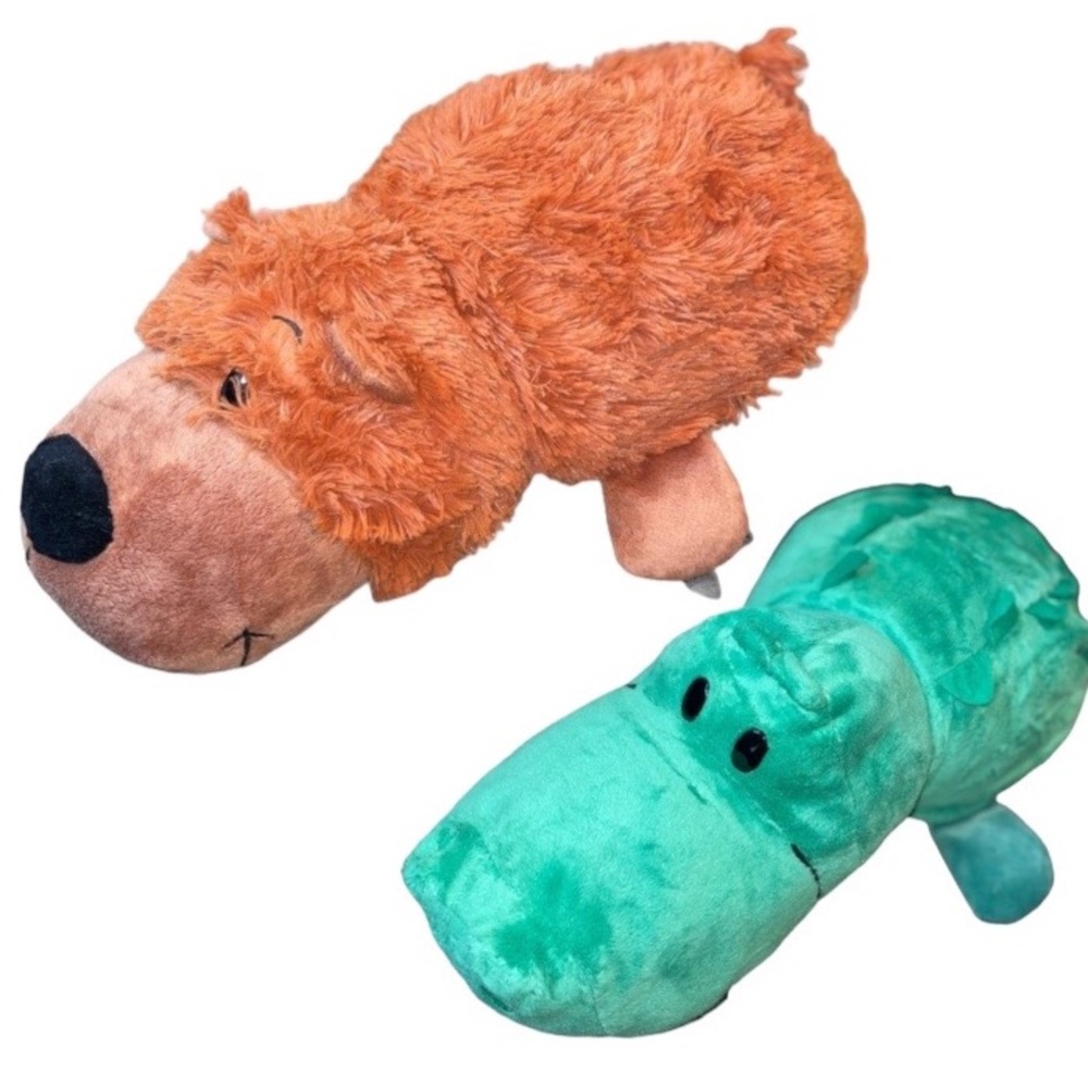 FlipaZoo Stuffed Animal 20 " Grizzly Bear to Alligator Flip a Zoo Plush Toy Kids